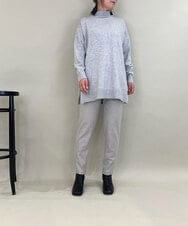 ZMLAE21130 al'aise modulation(アレーズモジュレーション) ウールライクツイルテーパードパンツ ライトグレー