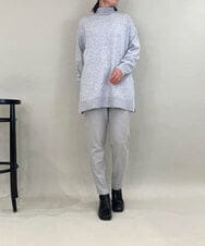 ZMLAE21130 al'aise modulation(アレーズモジュレーション) ウールライクツイルテーパードパンツ ライトグレー