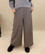 ZMLAE22140 al'aise modulation(アレーズモジュレーション) ウールライクツイルワイドパンツ ダークグレー