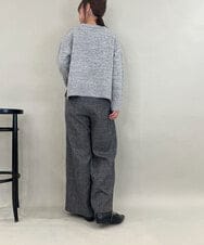 ZMLAE22140 al'aise modulation(アレーズモジュレーション) ウールライクツイルワイドパンツ ダークグレー