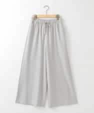 ZMLAE22140 al'aise modulation(アレーズモジュレーション) ウールライクツイルワイドパンツ ライトグレー