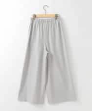 ZMLAE22140 al'aise modulation(アレーズモジュレーション) ウールライクツイルワイドパンツ ライトグレー