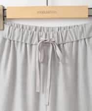 ZMLAE22140 al'aise modulation(アレーズモジュレーション) ウールライクツイルワイドパンツ ライトグレー