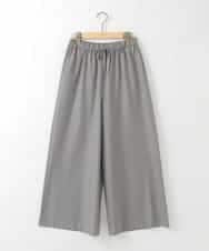 ZMLAE22140 al'aise modulation(アレーズモジュレーション) ウールライクツイルワイドパンツ ダークグレー