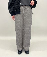 ZMLAE23090 al'aise modulation(アレーズモジュレーション) 【洗える】サイドポケットワイドストレートパンツ グレー