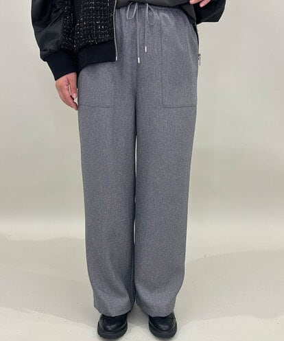 ZMLAE23090 al'aise modulation 【洗える】サイドポケットワイドストレートパンツ