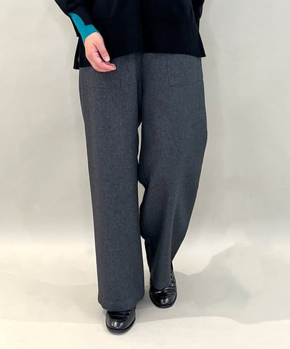 ZMLAE23090 al'aise modulation 【洗える】サイドポケットワイドストレートパンツ
