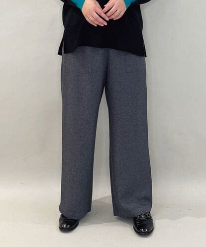 ZMLAE23090 al'aise modulation 【洗える】サイドポケットワイドストレートパンツ