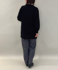 ZMLAE23090 al'aise modulation(アレーズモジュレーション) 【洗える】サイドポケットワイドストレートパンツ ブラック