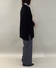 ZMLAE23090 al'aise modulation(アレーズモジュレーション) 【洗える】サイドポケットワイドストレートパンツ ブラック