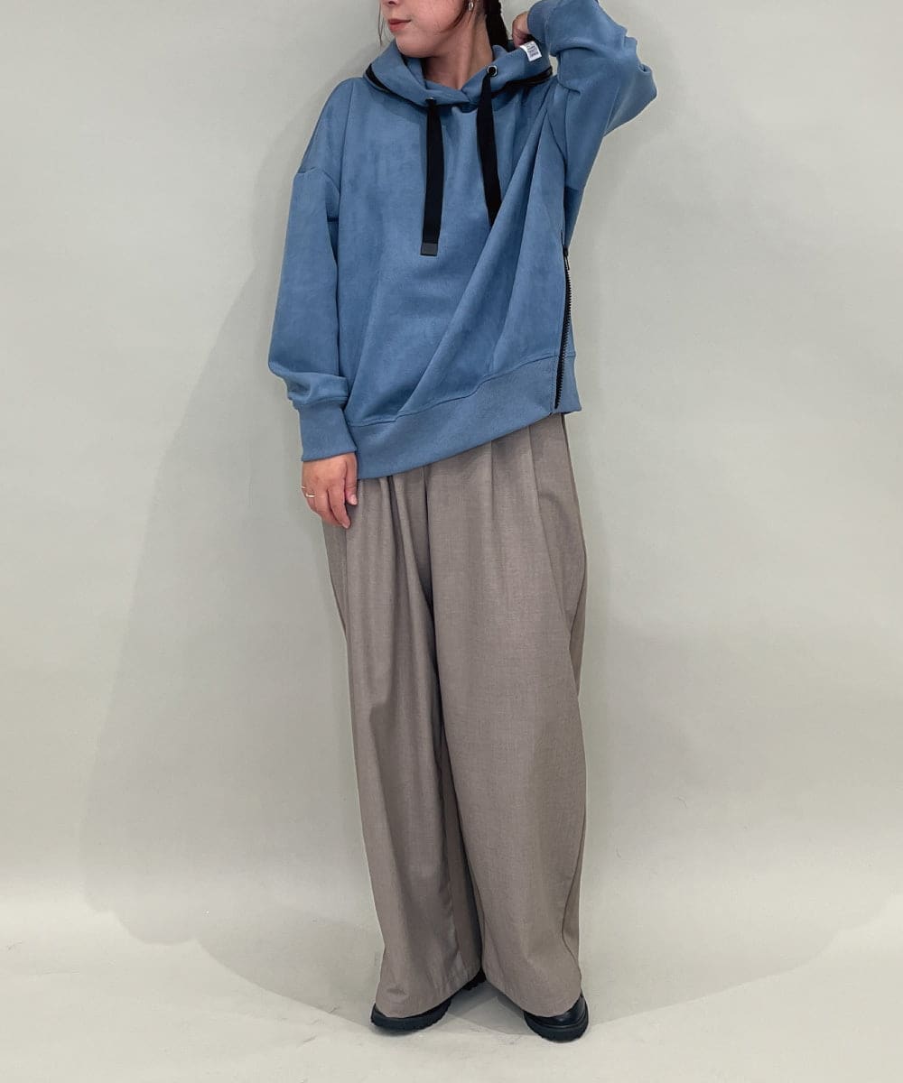 ZMLAE25150 al'aise modulation(アレーズモジュレーション) カットソージョイントワイドパンツ ベージュ