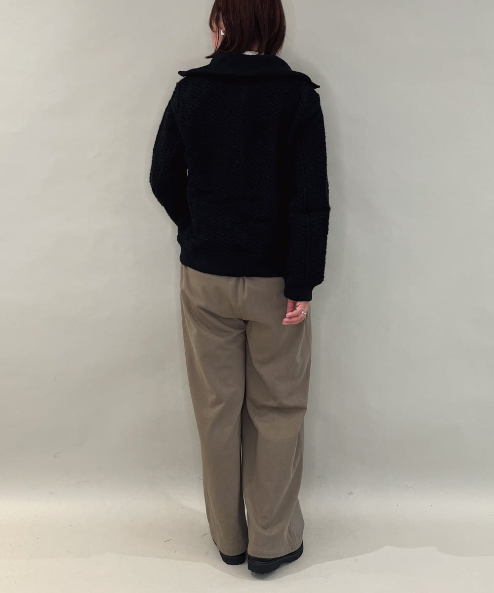 ZMLAE25150 al'aise modulation(アレーズモジュレーション) カットソージョイントワイドパンツ ベージュ