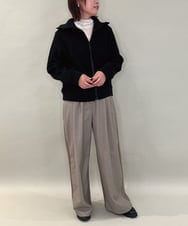 ZMLAE25150 al'aise modulation(アレーズモジュレーション) カットソージョイントワイドパンツ ベージュ