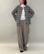 ZMLAE25150 al'aise modulation(アレーズモジュレーション) カットソージョイントワイドパンツ ベージュ