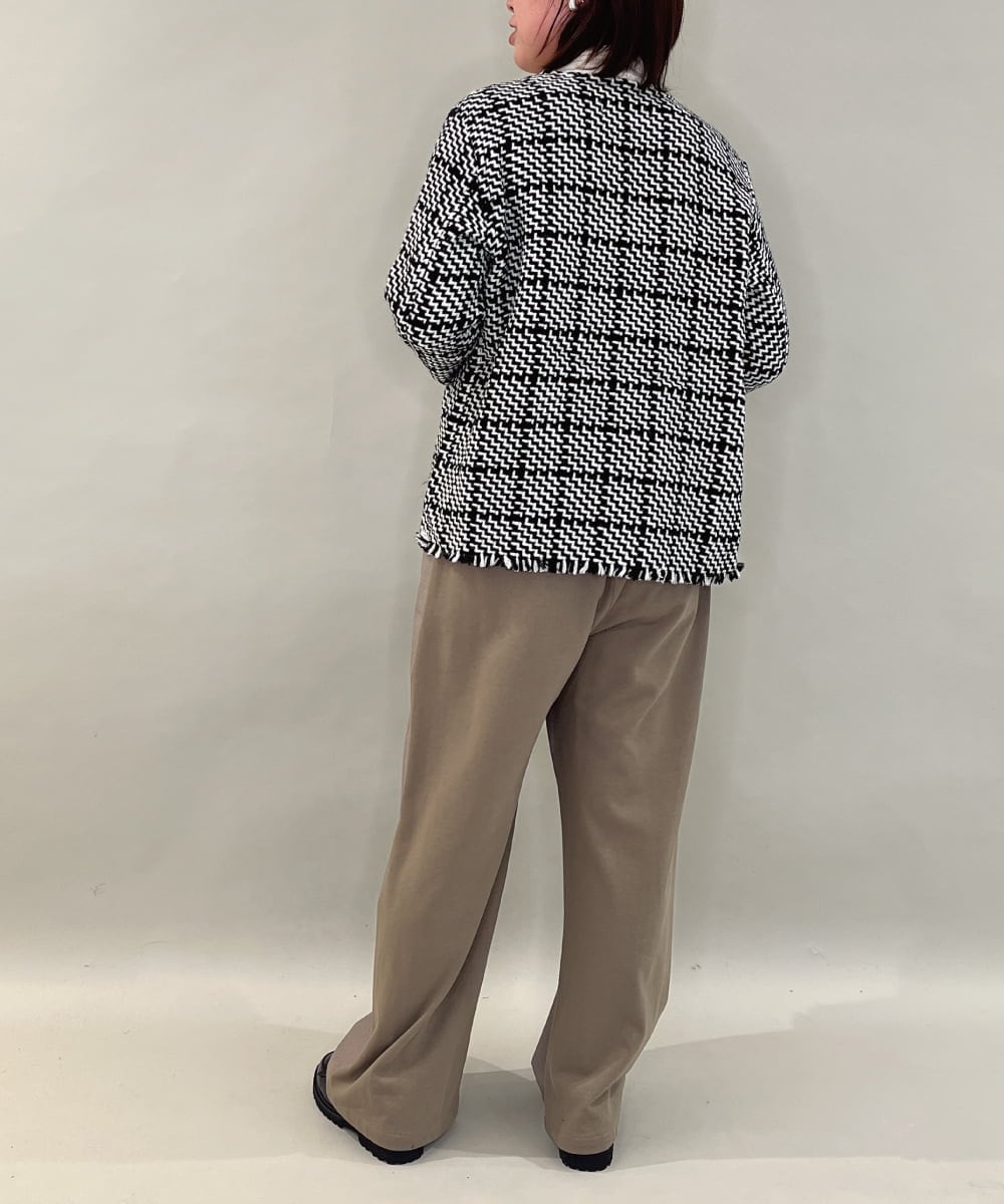 ZMLAE25150 al'aise modulation(アレーズモジュレーション) カットソージョイントワイドパンツ ベージュ