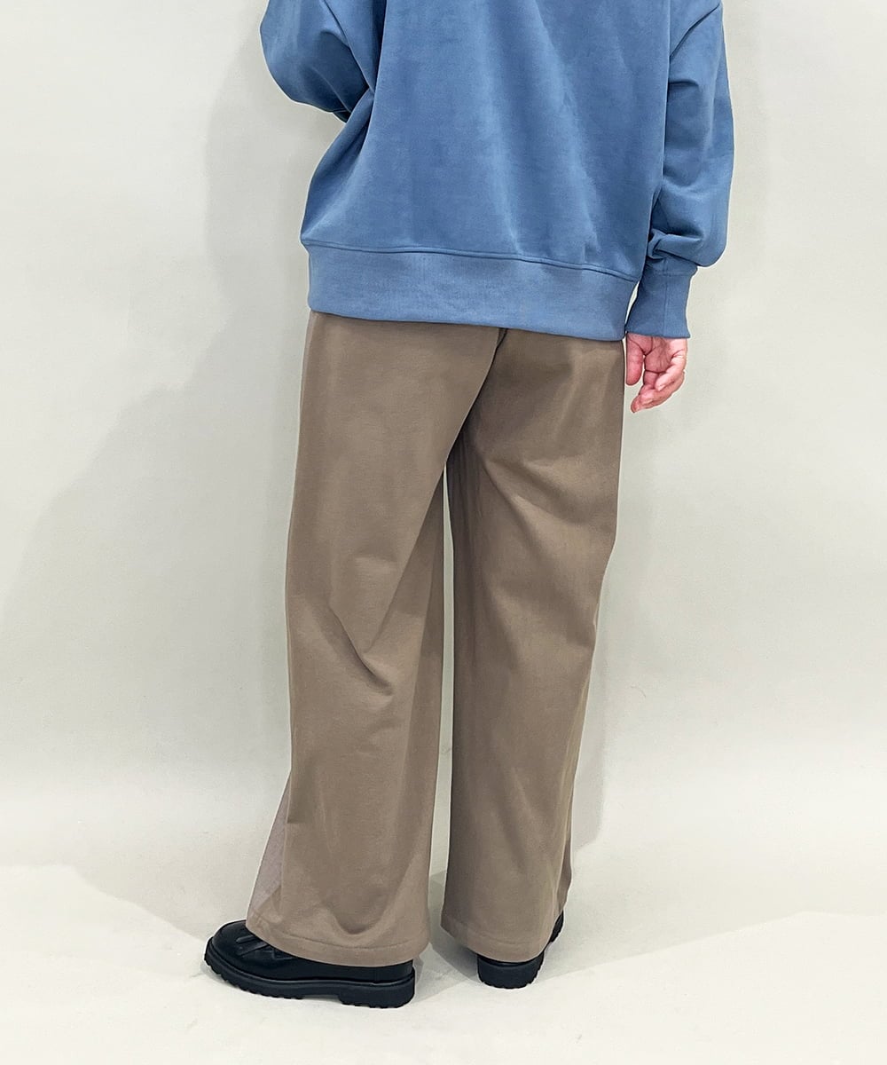 ZMLAE25150 al'aise modulation(アレーズモジュレーション) カットソージョイントワイドパンツ ベージュ
