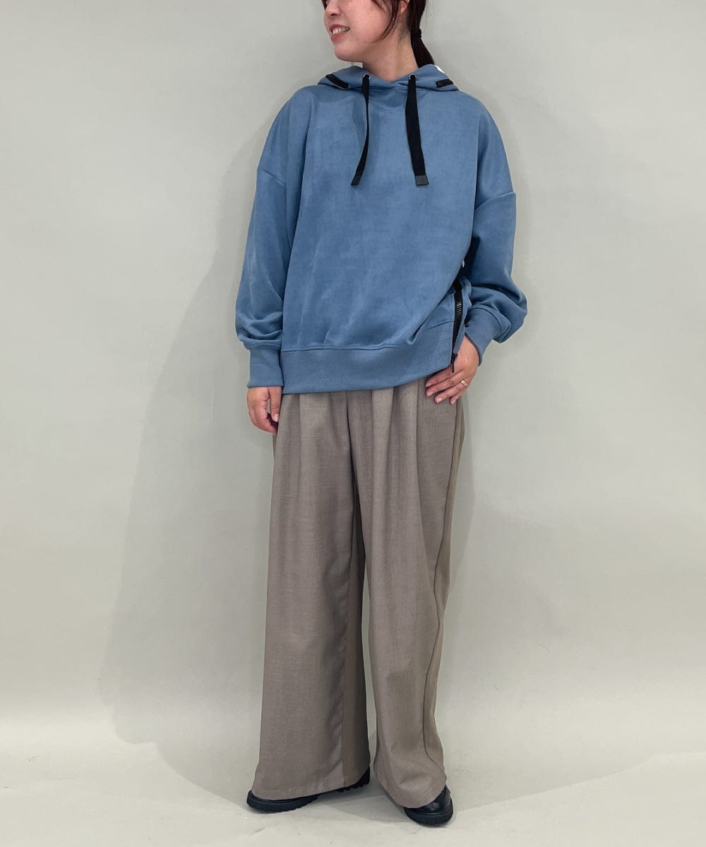 ZMLAE25150 al'aise modulation(アレーズモジュレーション) カットソージョイントワイドパンツ ベージュ