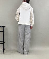 ZMLAE25150 al'aise modulation(アレーズモジュレーション) カットソージョイントワイドパンツ ライトグレー