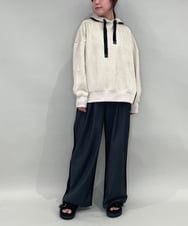 ZMLAE25150 al'aise modulation(アレーズモジュレーション) カットソージョイントワイドパンツ ダークグレー