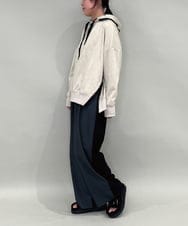 ZMLAE25150 al'aise modulation(アレーズモジュレーション) カットソージョイントワイドパンツ ダークグレー