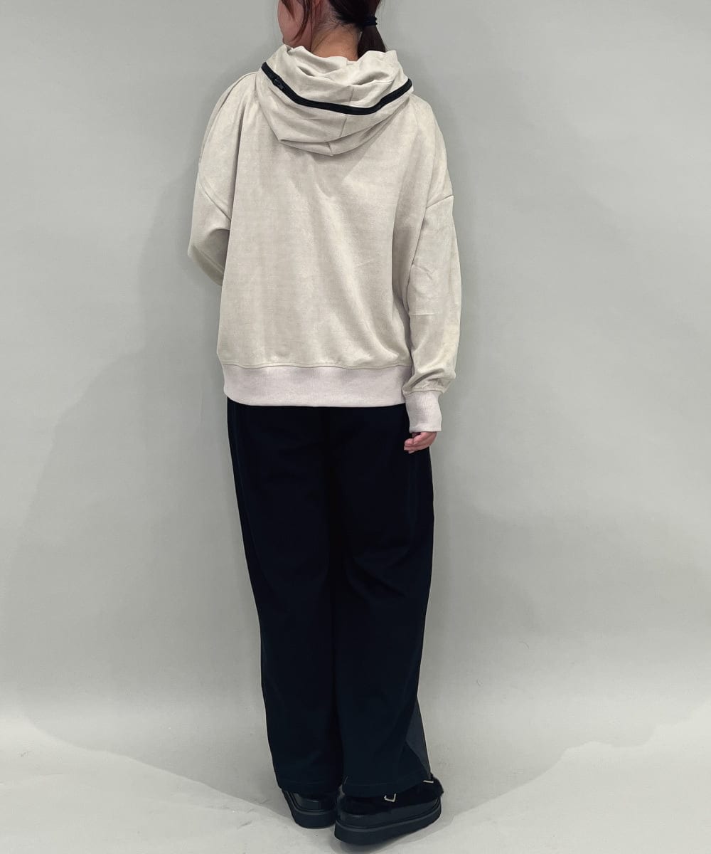 ZMLAE25150 al'aise modulation(アレーズモジュレーション) カットソージョイントワイドパンツ ダークグレー