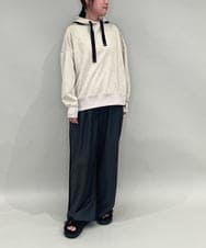 ZMLAE25150 al'aise modulation(アレーズモジュレーション) カットソージョイントワイドパンツ ダークグレー