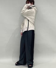 ZMLAE25150 al'aise modulation(アレーズモジュレーション) カットソージョイントワイドパンツ ダークグレー