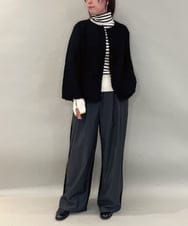 ZMLAE25150 al'aise modulation(アレーズモジュレーション) カットソージョイントワイドパンツ ダークグレー