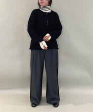 ZMLAE25150 al'aise modulation(アレーズモジュレーション) カットソージョイントワイドパンツ ダークグレー