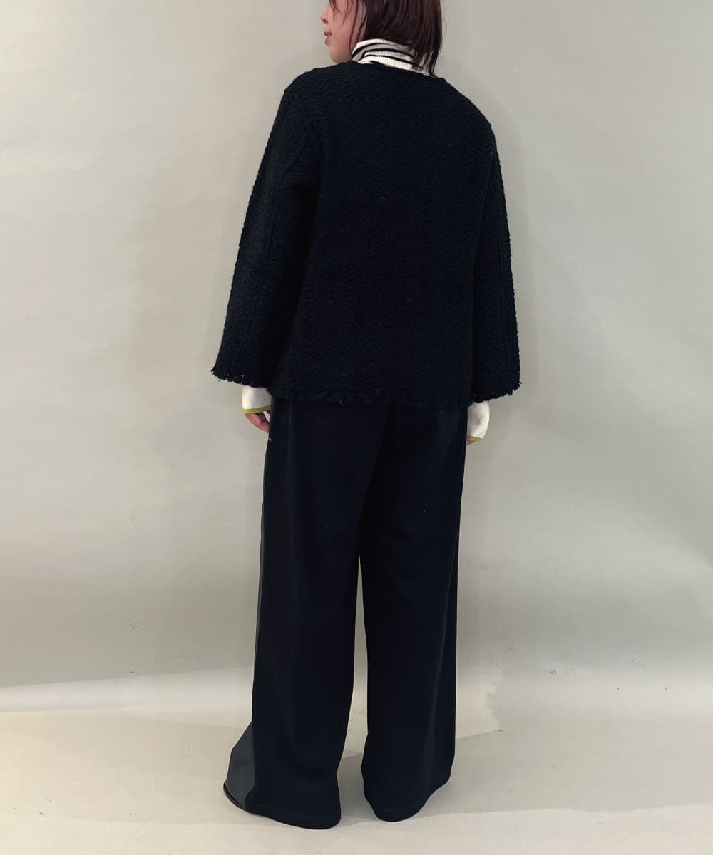 ZMLAE25150 al'aise modulation(アレーズモジュレーション) カットソージョイントワイドパンツ ダークグレー