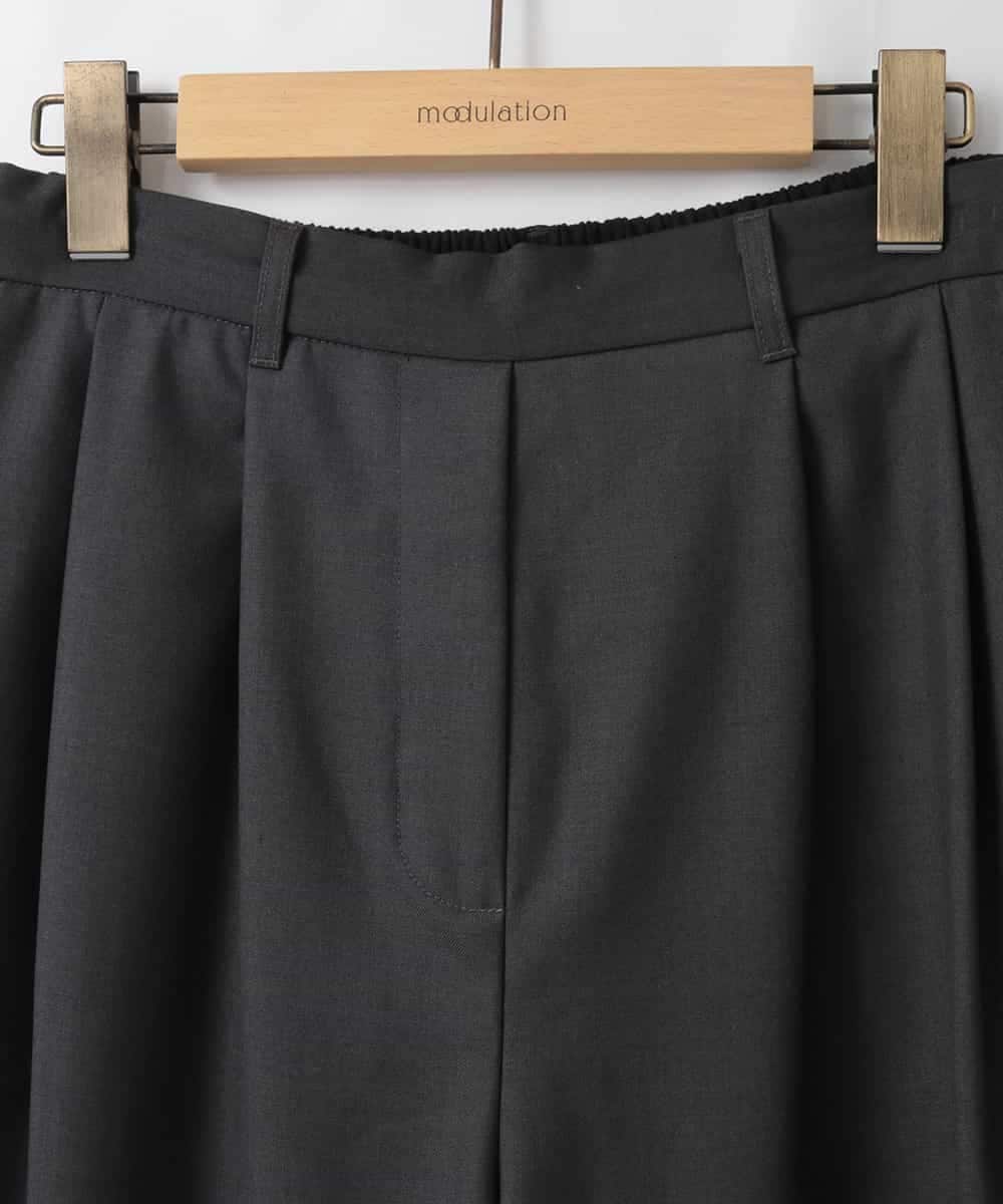 ZMLAE25150 al'aise modulation(アレーズモジュレーション) カットソージョイントワイドパンツ ダークグレー