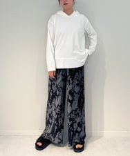 ZMLAE27110 al'aise modulation(アレーズモジュレーション) ニュアンス柄コーデュロイワイドパンツ ダークグレー