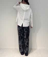 ZMLAE27110 al'aise modulation(アレーズモジュレーション) ニュアンス柄コーデュロイワイドパンツ ダークグレー