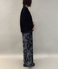 ZMLAE27110 al'aise modulation(アレーズモジュレーション) ニュアンス柄コーデュロイワイドパンツ ダークグレー