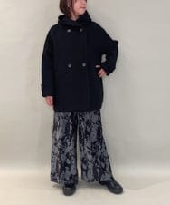 ZMLAE27110 al'aise modulation(アレーズモジュレーション) ニュアンス柄コーデュロイワイドパンツ ダークグレー