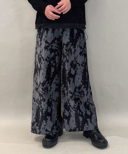 ZMLAE27110 al'aise modulation ニュアンス柄コーデュロイワイドパンツ