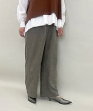 ZMLAE30120 al'aise modulation(アレーズモジュレーション) ドロストギャザーデザインワイドパンツ カーキ