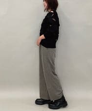 ZMLAE30120 al'aise modulation(アレーズモジュレーション) ドロストギャザーデザインワイドパンツ カーキ