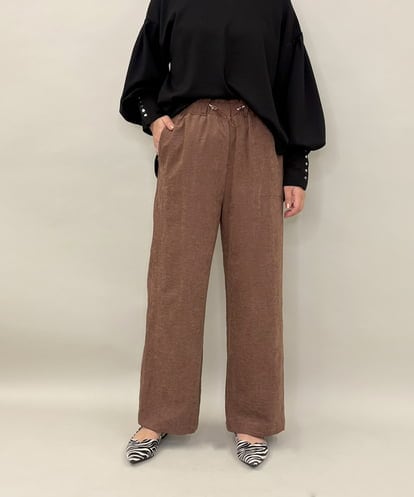 ZMLAE30120 al'aise modulation ドロストギャザーデザインワイドパンツ