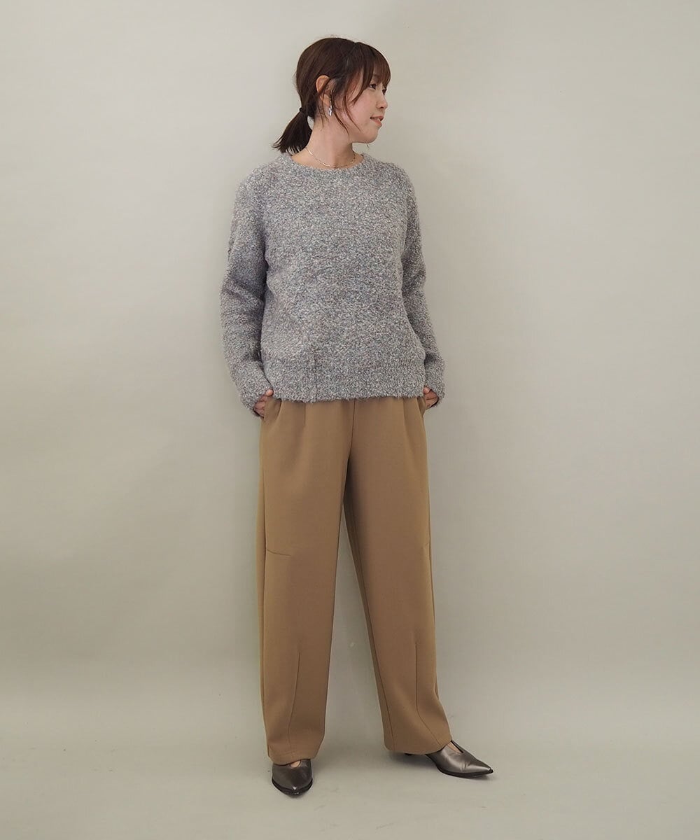 ZMLAE33140 al'aise modulation(アレーズモジュレーション) コクーンシルエットイージーパンツ ベージュ