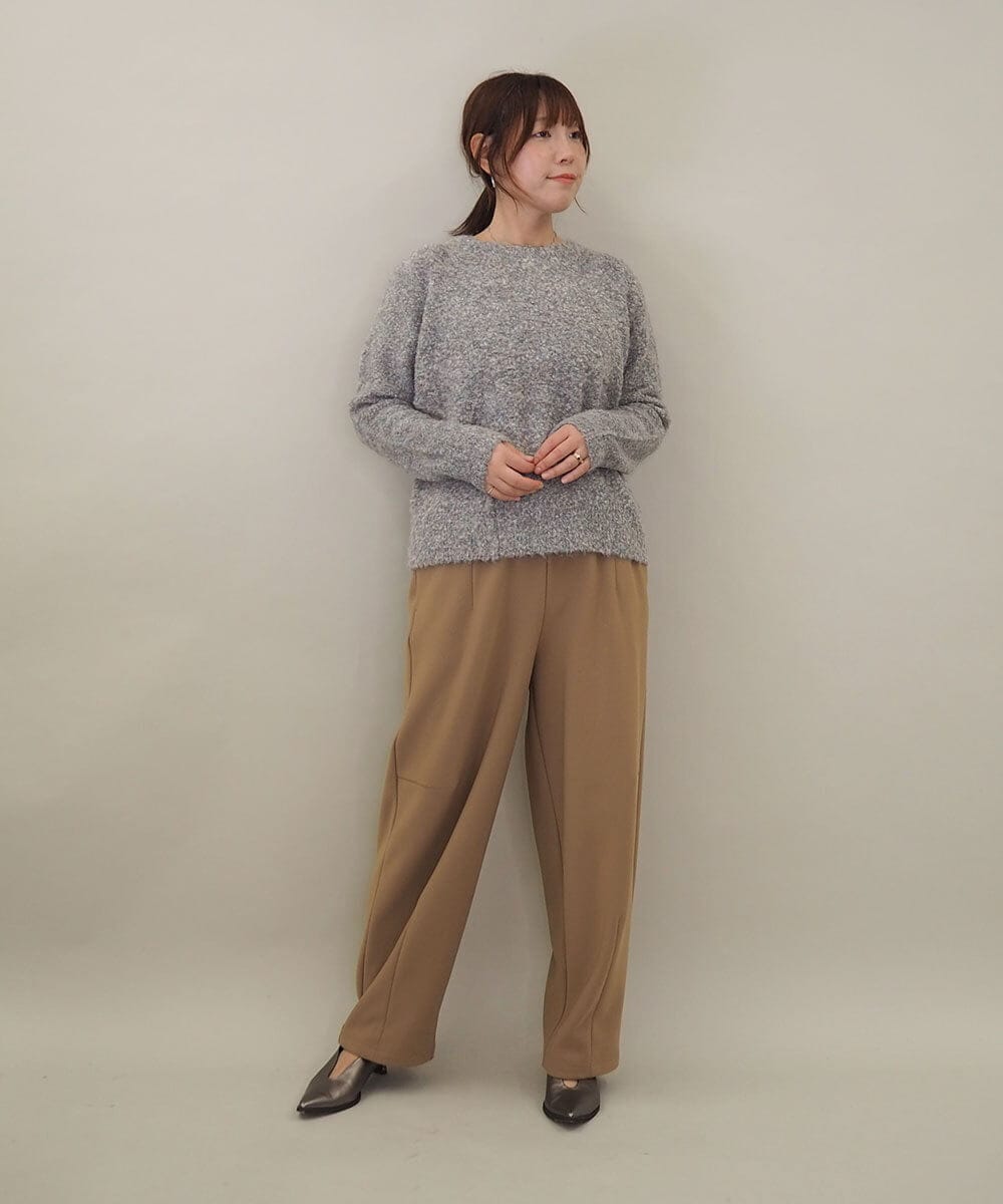 ZMLAE33140 al'aise modulation(アレーズモジュレーション) コクーンシルエットイージーパンツ ベージュ