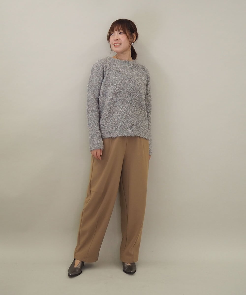 ZMLAE33140 al'aise modulation(アレーズモジュレーション) コクーンシルエットイージーパンツ ベージュ