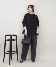 ZMLAE33140 al'aise modulation(アレーズモジュレーション) コクーンシルエットイージーパンツ ダークグレー