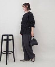 ZMLAE33140 al'aise modulation(アレーズモジュレーション) コクーンシルエットイージーパンツ ダークグレー