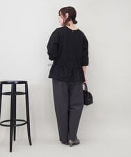 ZMLAE33140 al'aise modulation(アレーズモジュレーション) コクーンシルエットイージーパンツ ダークグレー