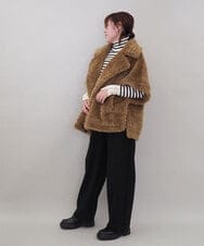 ZMLAE33140 al'aise modulation(アレーズモジュレーション) コクーンシルエットイージーパンツ ブラック