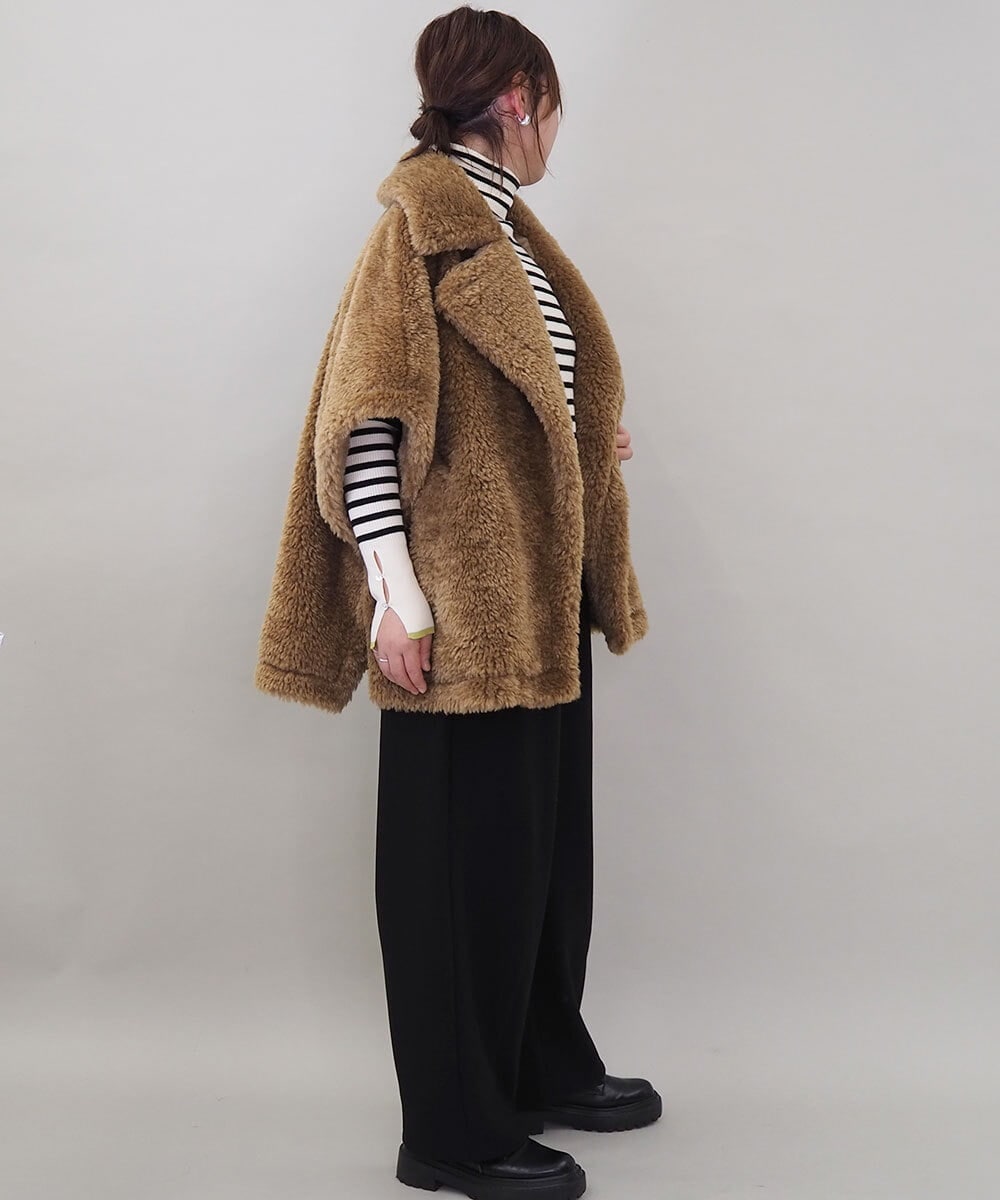 ZMLAE33140 al'aise modulation(アレーズモジュレーション) コクーンシルエットイージーパンツ ブラック