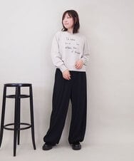 ZMLAE34150 al'aise modulation(アレーズモジュレーション) サイドラインワイドイージーパンツ ネイビー