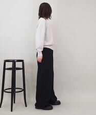 ZMLAE34150 al'aise modulation(アレーズモジュレーション) サイドラインワイドイージーパンツ ネイビー