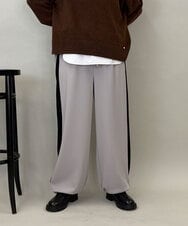 ZMLAE34150 al'aise modulation(アレーズモジュレーション) サイドラインワイドイージーパンツ ベージュ